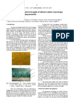 Investigation of Mechanical Strength of Adhesive Joints of Packages Made From Flock Printing Materials