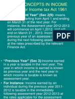 Basic Concepts in Income Tax-Ay 2012-13