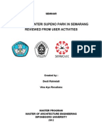 Cover Seminar Study of Menteri Supeno Park in Semarang Viewed From User Activity