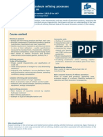 Fundamentals of Petroleum Refining Processes: Course Content