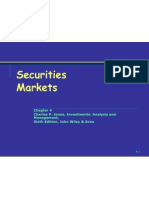 Securities Markets: Charles P. Jones, Investments: Analysis and Management, Sixth Edition, John Wiley & Sons