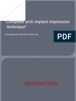 "Complete Arch Implant Impression Technique": (J Prosthet Dent 2012 107:405-410)