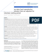 Evaluation of Two Dairy Herd Reproductive Performance Indicators That Are Adjusted For Voluntary Waiting Period