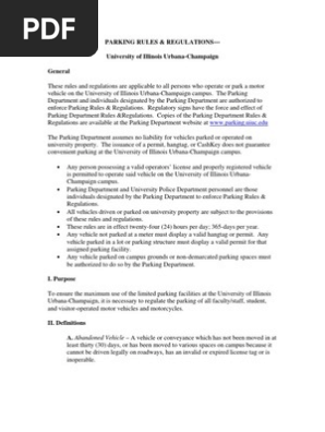 Parking Regulations
