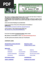 Download Mental Health Bulletin No 188 January 12th 2009 by Health Library SN10542489 doc pdf