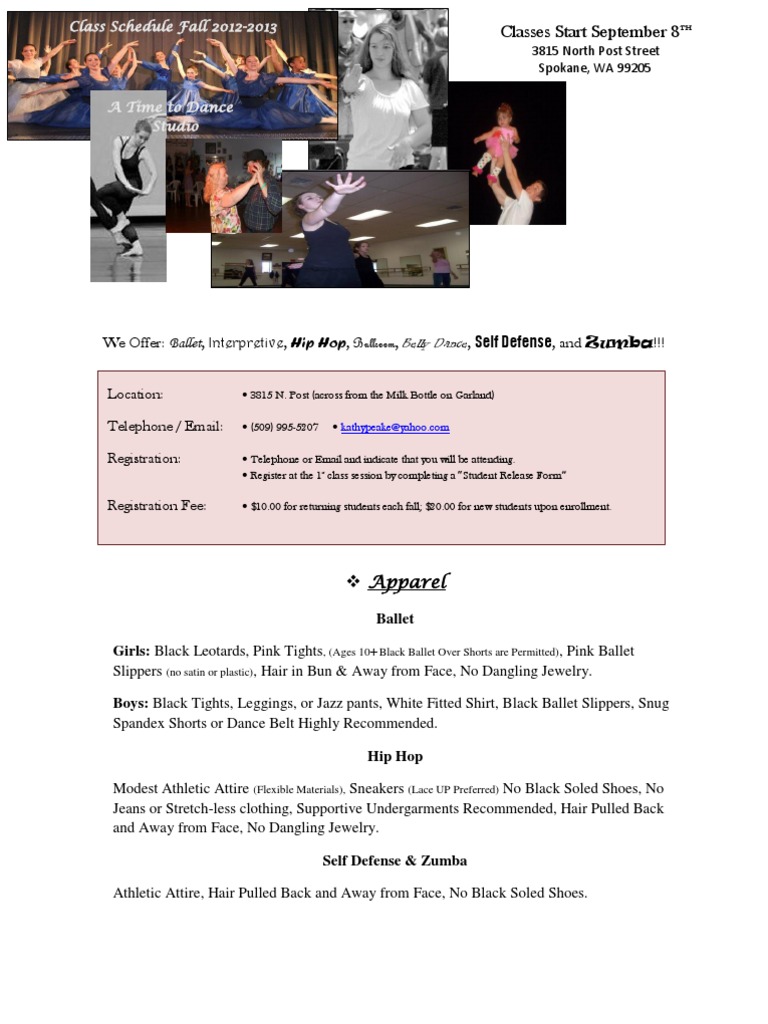 Dance Classes for All Ages | PDF | Ballet | Clothing