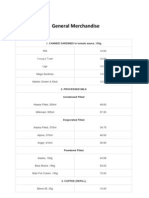 General Merchandise: 1. CANNED SARDINES in Tomato Sauce, 155g