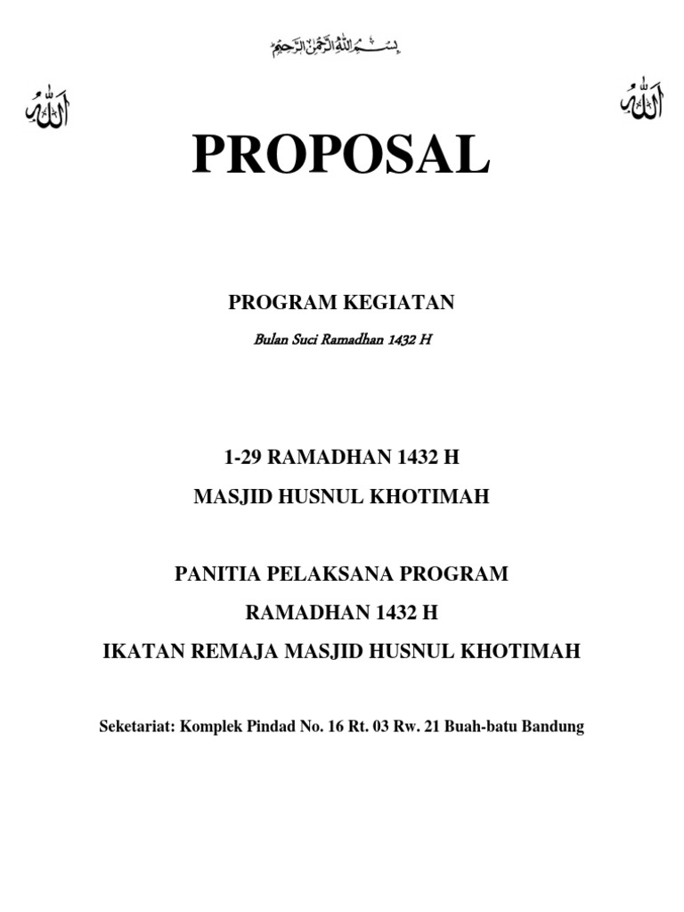 Proposal Pesantren Kilat