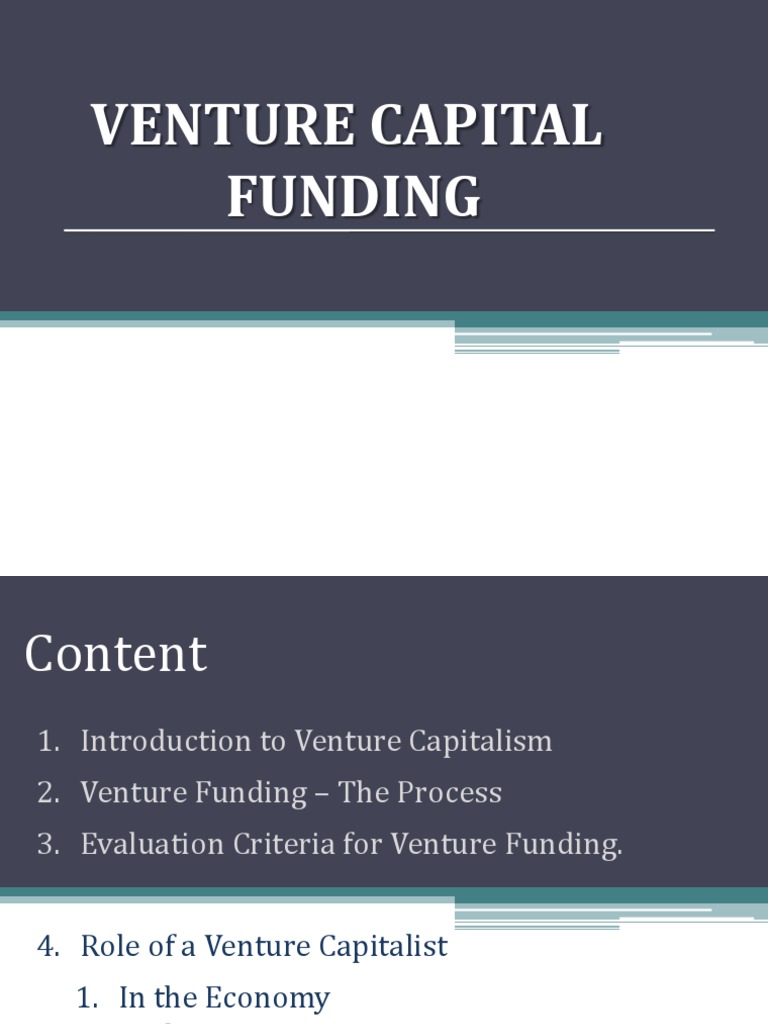 Venture Cpital | PDF | Venture Capital | Corporate Finance