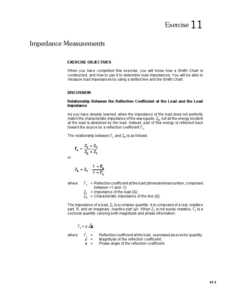 Smith Chart Impedance Measurements | PDF | Electrical Impedance ...