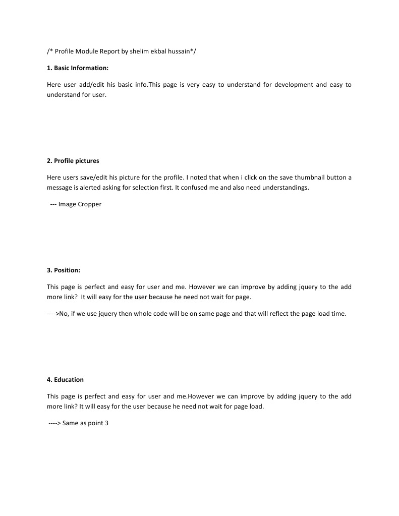 Profile Module Overview and Insights | PDF