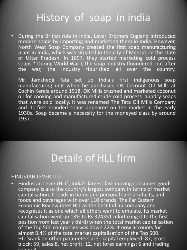 History of Soap in India PDF Soap Brand