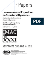 IMAC- XXXI_CFP Conference and Exposition on Structural Dynamics