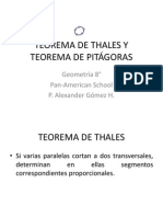 Teorema de Thales y Teorema de Pitágoras