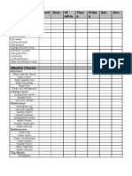 Cleaning Chart