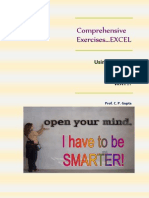 Workshop On Excel - Comprehensive Excercises