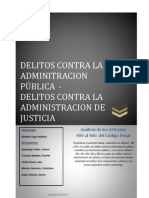 Delitos contra la administración pública y de justicia