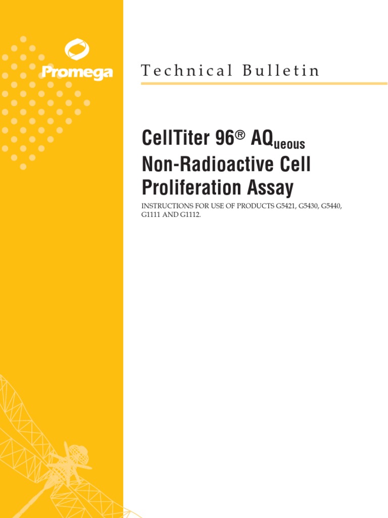 Celltiter 96® Aqueous Non-Radioactive Cell Proliferation Assay – YKAJUO