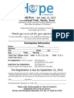 2012 Registration Form Arrowhead Walk