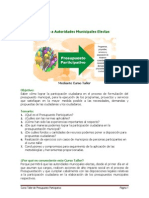 Apoyo A Autoridades Municipales Electas en Presupuesto Participativo