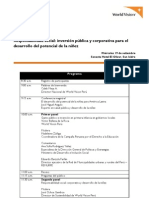 Foro 2012 Responsabilidad Social - Inversión Pública y Corporativa para El Desarrollo Del Potencia de La Niñez