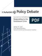 Responding to the Foreclosure Crisis_Housing Policy Debate