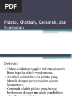 Pidato Khotbah Ceramah Dan Sambutan