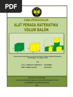 Cara Penggunaan Alat Peraga Volum Balok