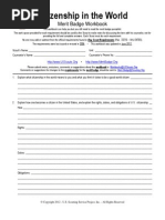 Citizenship in the World Merit Badge worksheet | Boy Scouts Of America