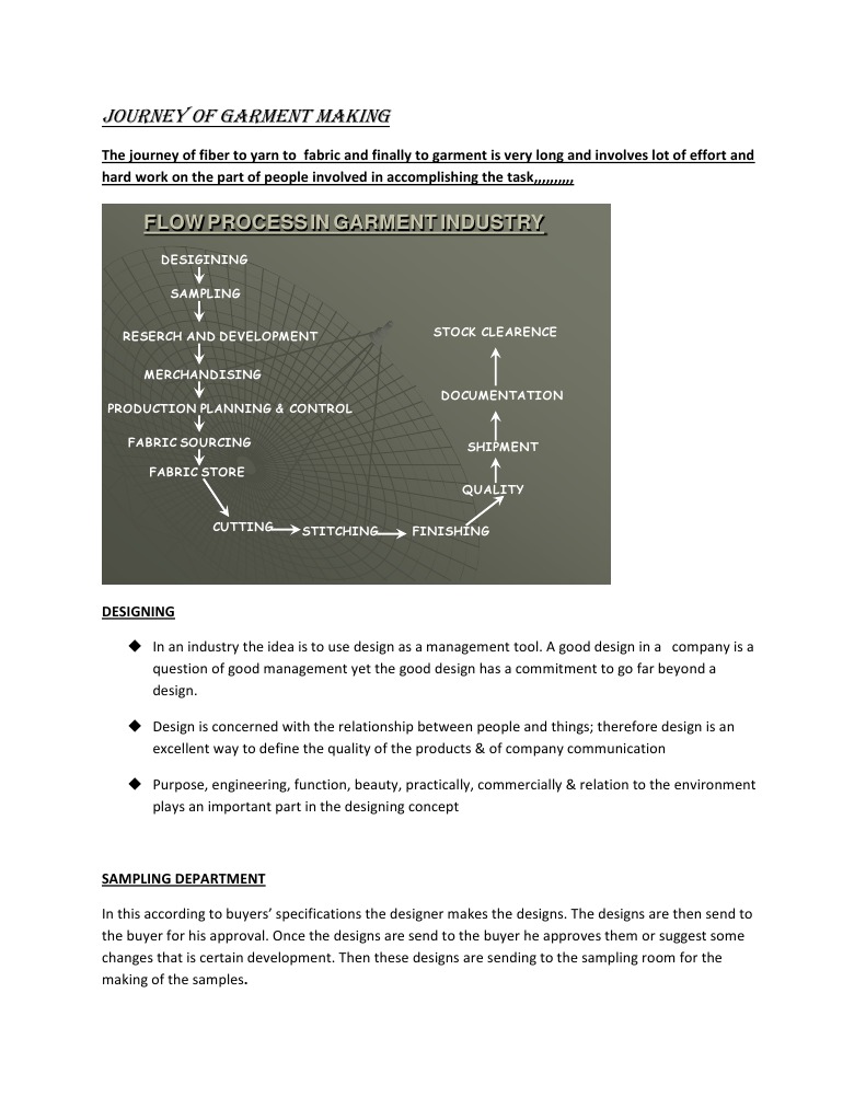 Garment Production Process Overview | PDF | Merchandising | Textiles
