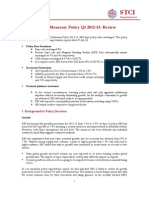 RBI's Monetary Policy Q1 2012-13 - Review