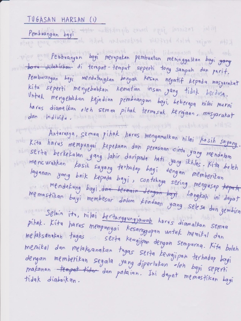 Kerja Kursus Pendidikan Moral Tingkatan 4 (Tugasan Harian)
