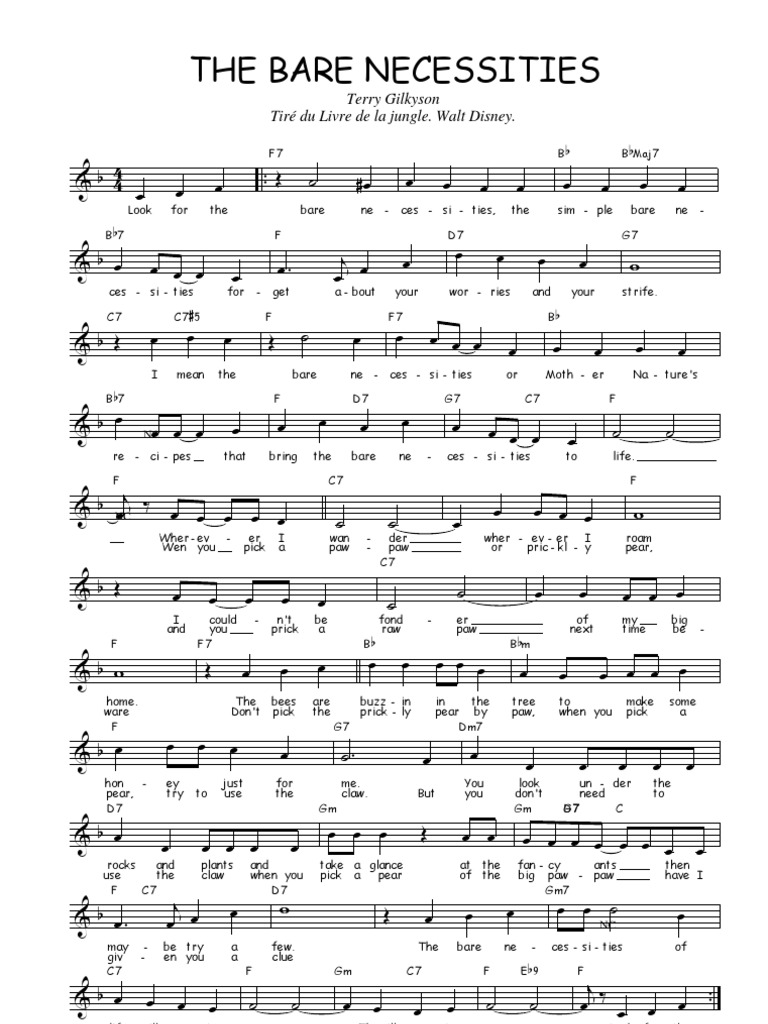 Il En Faut Peu Pour être Heureux Chords