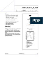 TL062, TL062A, TL062B: Low-Power JFET Dual Operational Amplifiers