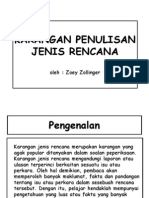 Karangan Penulisan Jenis Rencana