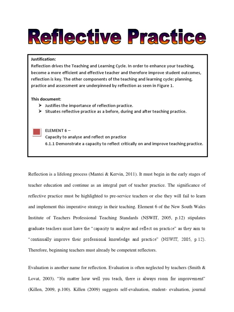 Reflective Practice | PDF | Reflective Practice | Evaluation