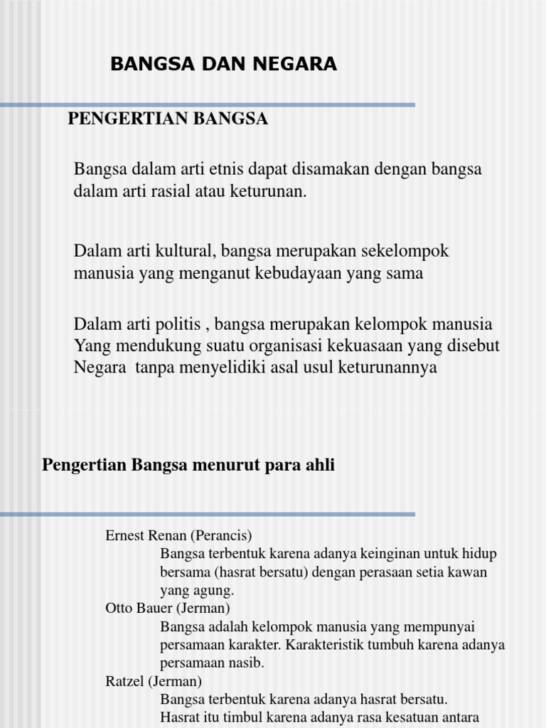 Bangsa Dan Negara Pdf
