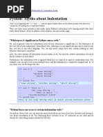 Python Myths About Indention