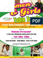 Women & Girls Table Tennis Ernest Bevin College