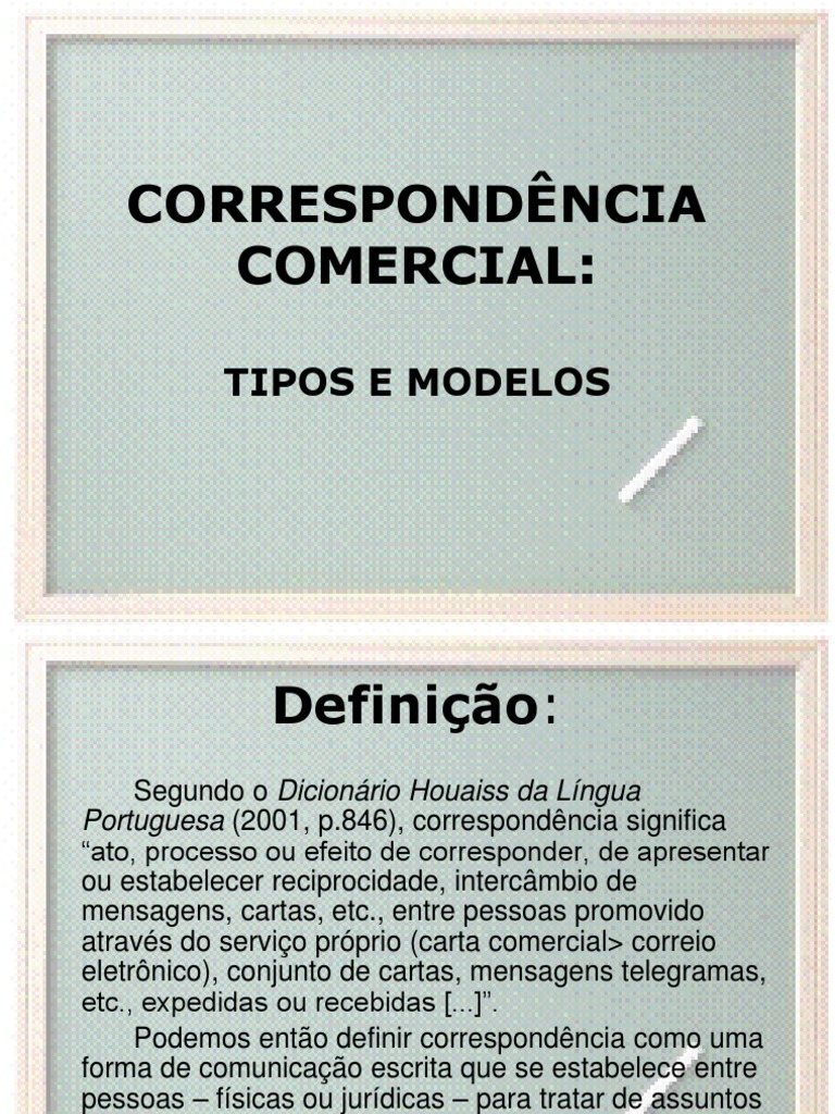 Correspondência Comercial-Completo | PDF | Comunicação | Informação