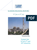 33369999 Summer Training Project Report on NTPC by Prateek Jain VIT University