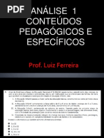 1 ANALISE DA PROVA DE CONHECIMENTOS ESPECÍFICOS E PEDAGÓGICOS