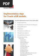 Download Oracle EAM - Implementation Steps for Oracle eAM Module by oraclefever SN10561989 doc pdf