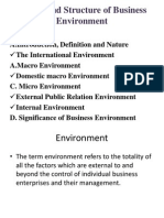 Nature and Structure of Business Environment