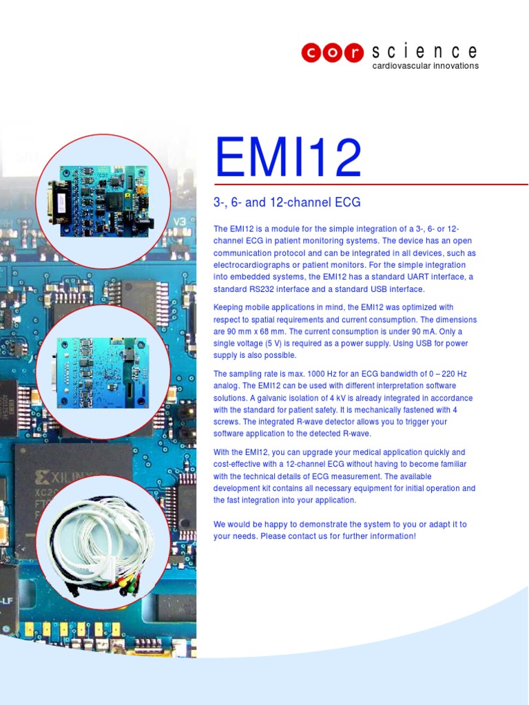 12-Channel ECG Module for Integration | PDF | Science & Mathematics