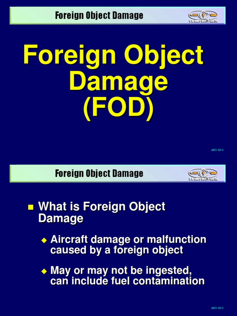 FOD Prevention and Management Guide | PDF | Foreign Object Damage | Safety