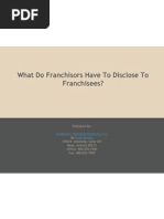 What Do Franchisors Have to Disclose to Franchisees