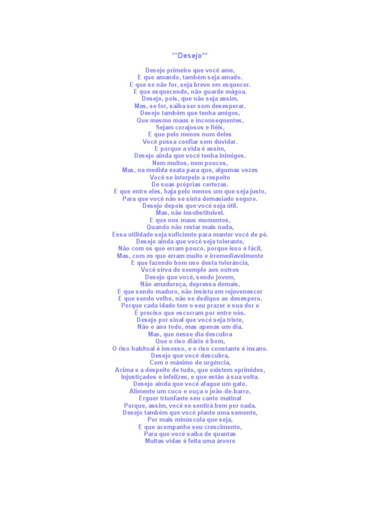 Poema "Desejo" de Victor Hugo | PDF