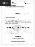 Carta de Buena Conducta 2011