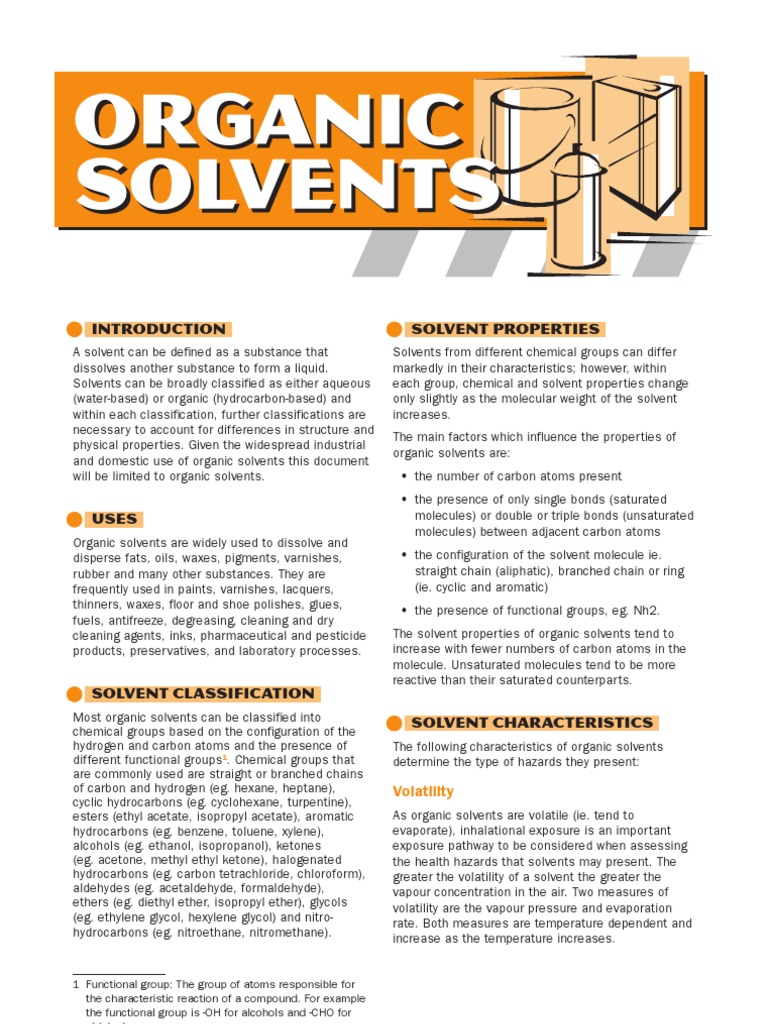 Organic Solvents Solvent Flammability Free 30day Trial Scribd